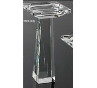 HERVIT ART.25341 PORTACANDELA CRISTALLO PIRAMIDE 9X9X18 CM