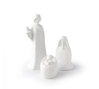 Hervit art. 27111 Natività porcellana biscuit bianca con luce led.