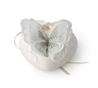 Hervit Art.27913 Set 6 Cuori Porcellana Bianca 6CM APPENDINO Farfalla