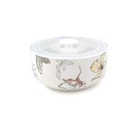 Hervit Art.28073 Contenitore Porcellana Blooms Dia.13X7CM Bianco