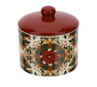 HERVIT ART. 28683 BISCOTTIERA PORCELLANA DIA.15X15.5CM CHRISTMAS BUKHARA