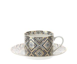 HERVIT ART. 28979 TAZZA TE' PORCELLANA DIA.8.5XH6CM MARRAKECH