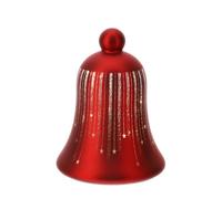 Hervit art. 29570 campana vetro rossa luce led dia.12xh17cm