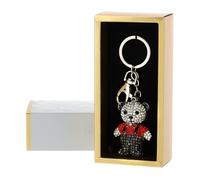 Hervit art. 30162 portachiavi gioiello orsetto metallo con strass 4,5x12cm