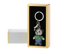 Hervit art. 30163 portachiavi gioiello orsetto metallo con strass 4,5x12cm