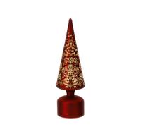 Hervit art. 30291 albero cono vetro led rosso dia. 9xh31cm