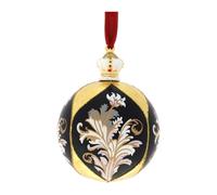 Hervit art. 30312 sfera vetro Fleur nero/oro dia.10cm