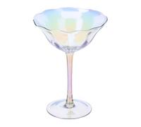Hervit Box 2 Bicchieri in Vetro Fleur Effetto Iridescente Coppa Champagne con Scatola Regalo - Bicchieri Vino, Coppa Gelato, Tavola Elegante, Mise en Place - 12x17cm -200ml