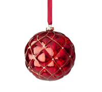 Hervit - Box 2 sfere vetro Chester rosse dia.10cm
