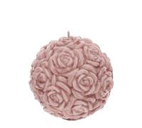 Hervit Candela Sfera Piccola Rose Candela Decorativa Rosa Malva Laccato Ø11 cm