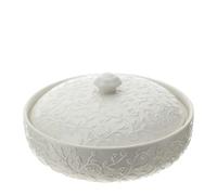 Hervit Ciotola in Porcellana Romance con Coperchio - Scatola Regalo - Ciotola Porta Vivande, Contenitore in Porcellana, Contenitore Cibo, Antipasti, Portacioccolatini - Ø20x10,5cm