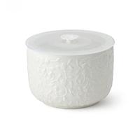 Hervit Conternitore in Porcellana con Roselline e Coperchio salva Freschezza Ø 15x10 - Codice 28001 - Contenitore Cibo Freezer e Frigo - Dispobile in 4 Differenti Misure
