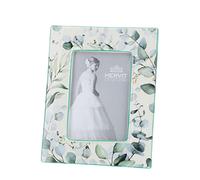 Hervit Cornice Portafoto Porcellana Bianca Botanic Autoportante Formato Foto 8,5x13cm - Scatola Regalo - Cornice per Foto Arredo Casa con Fotografie - Bomboniera - Regalo - 2 Misure 2 Colori 15x19cm