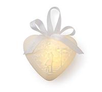 HERVIT Cuore Porcellana Bianca Biscuit Love 10CM
