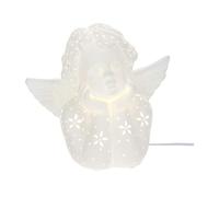 Hervit Lampada Angelo Porcellana Traforata 24X23CM Bianca Biscuit.