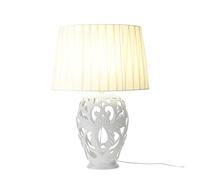 Hervit Lampada potiche Ovale Traforata Lampada BAROCCA Bianco H48 cm