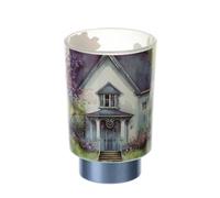 Hervit Lampada a LED da Tavolo in Vetro Cottage D10xH15 cm 4 Varianti (1pz) Blu