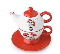 HERVIT NATALE ART. 26031 TAZZA THE CON TEIERA 18 CM NORDIC