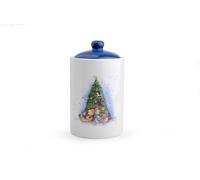 HERVIT NATALE ART. 26751 CONTENITORE PORCELLANA DIA.11X19 CM ABETE
