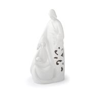 HERVIT NATALE ART. 27252 SACRA FAMIGLIA PORC. TRAF. BIANCA 25CM CON CARILLON