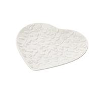 HERVIT Piattino cuore con decoro floreale in rilievo Romance 16 cm