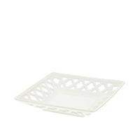Hervit Piatto Svuotatasche Quadrato in Porcellana Traforato Bianco 20x20 cm