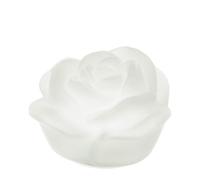 Hervit Rosa in Vetro Bianco Satinato Luce LED a Batterie - Scatola Regalo - 4 Colori - Senza Fili, Lampada a Forma di Rosa, PuntoLuce, Regalo, Cerimonia e Bomboniera - Ø10cm