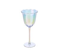Hervit Set 2 calici per vino in vetro iridescente "Fleur" 330 ml