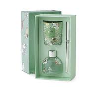 Hervit Set Profuma ambiente Blooms Profumazione Casa Earth 80ml in Vetro e Candela Profumata 150g con Scatola Regalo - Diffusore Aroma Lunga Durata - 4 Fragranze - Profuma Casa Aroma Terapia