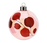 HERVIT SFERA VETRO SOFFIATO BOTANIC ROSSA DIA.10CM