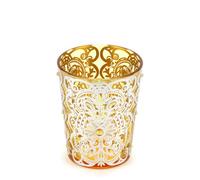 Hervit Vaso in Vetro Byzantium Giallo con Scatola Regalo - Vaso Arredo, Complemento Arredo Elegante, Vasi Decorativi, Regalo Casa Nuova, Regalo Compleanno, Contenitore - Ø13x15,5cm