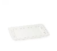 Hervit Vassoio Rettangolare in Porcellana Traforata 36X25Cm