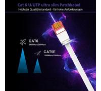 HERWECK HELOS Ultra Slim - Cavo patch - RJ -45 (M) a RJ -45 (M) - 25 cm - UTP - Cat 6A - Flat - Blue (262967)