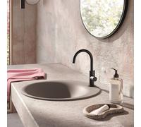 Herzbach DEEP rubinetto lavabo Slim M-Size, 18.023420.1.12, Slim M-Size DEEP nero opaco [Rubinetteria Bagno > Rubinetteria Lavabo]