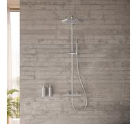 Herzbach Living Spa colonna doccia con termostatico, 11.988225.1.09, Living Spa acciaio inox spazzolato [Rubinetteria Bagno > Colonne Doccia]