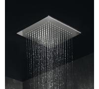 Herzbach Living Spa iX soffione doccia, 1 tipo di getto, 11.650000.2.01, Living Spa iX; Living Spa acciaio inox levigato [Rubinetteria Bagno > Soffioni Doccia]