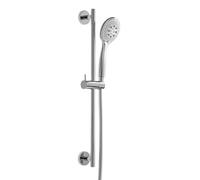 Herzbach Living Spa set doccia con asta saliscendi, 3 tipi di getto, 11.698180.1.01, Living Spa cromo [Rubinetteria Bagno > Set Doccia]