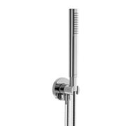 Herzbach Living Spa set doccia con presa d'acqua e supporto, 1 tipo di getto, 11.620221.2.01, Living Spa cromo [Rubinetteria Bagno > Set Doccia]