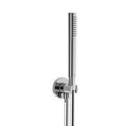 Herzbach Living Spa set doccia con presa d'acqua e supporto, 1 tipo di getto, 11.620221.4.01, Living Spa cromo [Rubinetteria Bagno > Set Doccia]