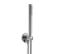 Herzbach Living Spa set doccia con presa d'acqua e supporto, 1 tipo di getto, 11.620222.4.01, Living Spa cromo [Rubinetteria Bagno > Set Doccia]