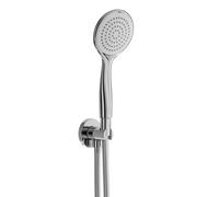 Herzbach Living Spa set doccia con presa d'acqua e supporto, 1 tipo di getto, 11.620224.2.01, Living Spa cromo [Rubinetteria Bagno > Set Doccia]