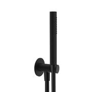 Herzbach Living Spa set doccia con presa d'acqua e supporto, 1 tipo di getto, 23.620222.2.12, Living Spa; DEEP BLACK; DEEP GREY; DEEP WHITE; SIRO; SIRO PVD GOLD; SIRO GREY; SIRO WHITE; SIRO BLACK nero