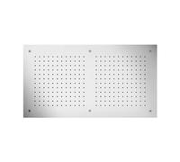 Herzbach Living Spa soffione doccia, 1 tipo di getto, 11.670380.3.09, Living Spa; Living Spa iX acciaio inox spazzolato [Rubinetteria Bagno > Soffioni Doccia]