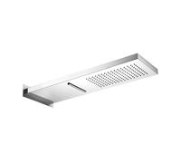 Herzbach Living Spa soffione doccia, 2 tipi di getto, 11.661600.2.01, Living Spa; DEEP BLACK; DEEP GREY; DEEP WHITE; SIRO; SIRO PVD GOLD; SIRO GREY; SIRO WHITE; SIRO BLACK acciaio inox levigato [Rubin