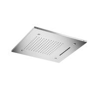 Herzbach Living Spa soffione doccia, 3 tipi di getto, 11.650300.2.01, Living Spa; Living Spa iX acciaio inox levigato [Rubinetteria Bagno > Soffioni Doccia]