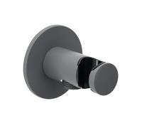 Herzbach Living Spa supporto doccetta con collegamento tubo flessibile, 23.685200.1.06, Living Spa grigio opaco [Rubinetteria Bagno > Prese d‘Acqua]