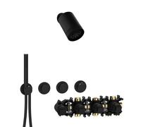 Herzbach MODUL7 PUSH sistema doccia da incasso con termostatico, 70.702723.1.12, MODUL7 PUSH; MODUL7 nero opaco [Rubinetteria Bagno > Sistemi Doccia da Incasso]