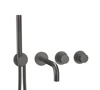 Herzbach MODUL7 rubinetto vasca doccia da incasso con termostatico, 70.702011.1.40, MODUL7 black steel [Rubinetteria Bagno > Rubinetteria Vasca]