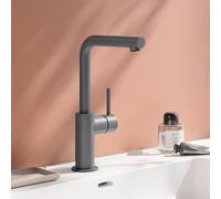 Herzbach SIRO GREY rubinetto lavabo alto L-Size, 30.120333.1.06, L-Size SIRO GREY grigio opaco [Rubinetteria Bagno > Rubinetteria Lavabo]