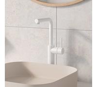Herzbach SIRO WHITE rubinetto lavabo alto XL-Size, 30.120333.3.07, XL-Size SIRO WHITE bianco opaco [Rubinetteria Bagno > Rubinetteria Lavabo]